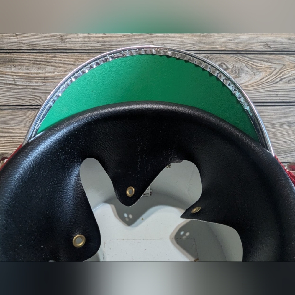 Set Of 2 Shako Marching Band Hats, Red & White With Plumes & Original Box - Picture 6 of 8